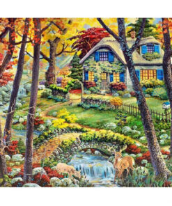 Puzzle din lemn - A Cottage in the Woods - 200 piese