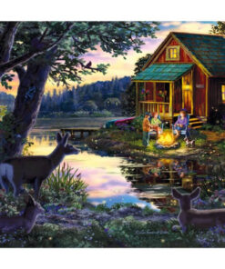 Puzzle din lemn - Evening at the Lakehouse - 200 piese