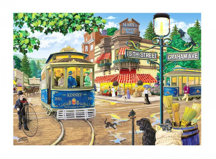 Puzzle din lemn - Victorian Street - 200 piese Puzzle din lemn - Victorian Street - 200 piese