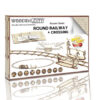 Puzzle mecanic 3D - Sine de tren cu bariera Puzzle mecanic 3D - Sine de tren cu bariera