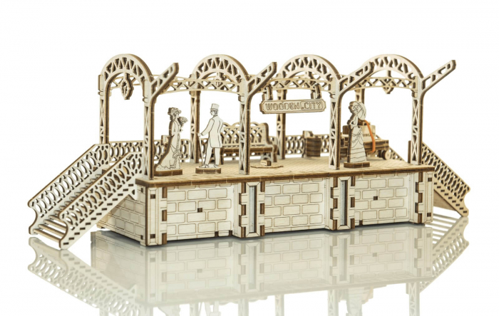 Puzzle mecanic 3D - Statie de tren Puzzle mecanic 3D - Statie de tren